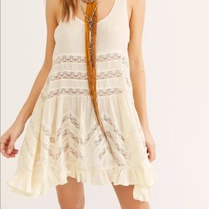 Free People Voile and Lace Trapeze Slip